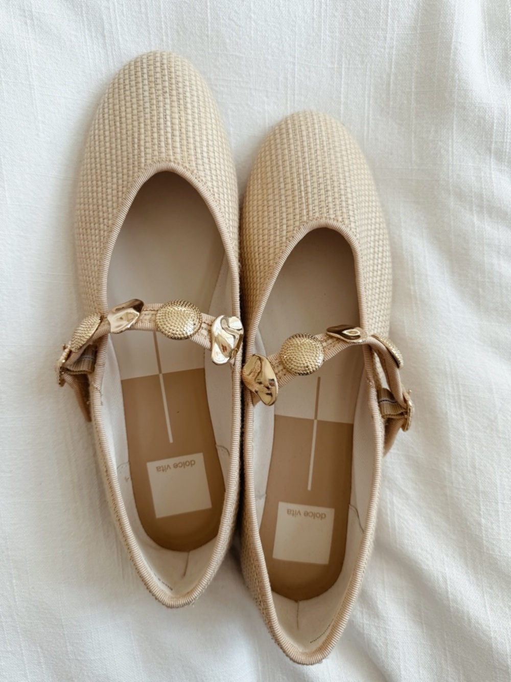 Dolce Vita Relan Ballet Flats in Beige/Cream - 8.5